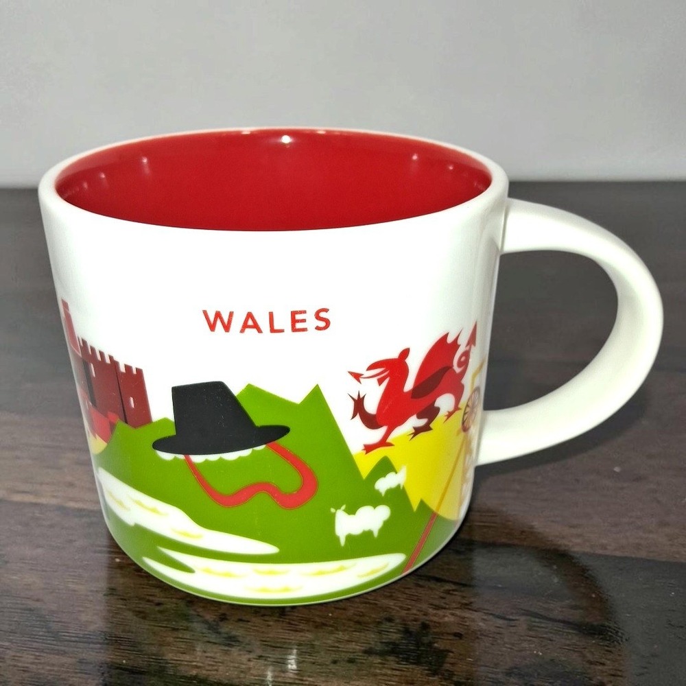 Starbucks You Are Here Wales Mug 2019 Red Dragon Castle 14oz Coffee Cup YAH Tea